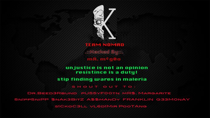 Website Hacked by Russian 13 Year Old Includes Shout Out To vL6d1Mir PooTAng
