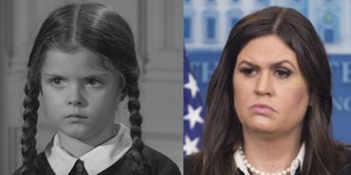 Was Sarah Huckabee Wednesday In The 1960’s Sitcom Addam’s Family?