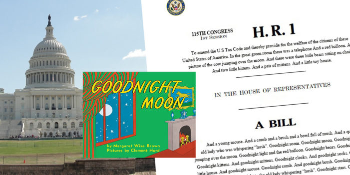 House Adds Goodnight Moon To Tax Bill – Lulls Members To Sleep