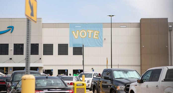 Amazon Says Union Vote Shows Workers Freely Chose Job Over Sicilian Necktie Amazon Says Union Vote Shows Workers Freely Chose Job Over Sicilian Necktie